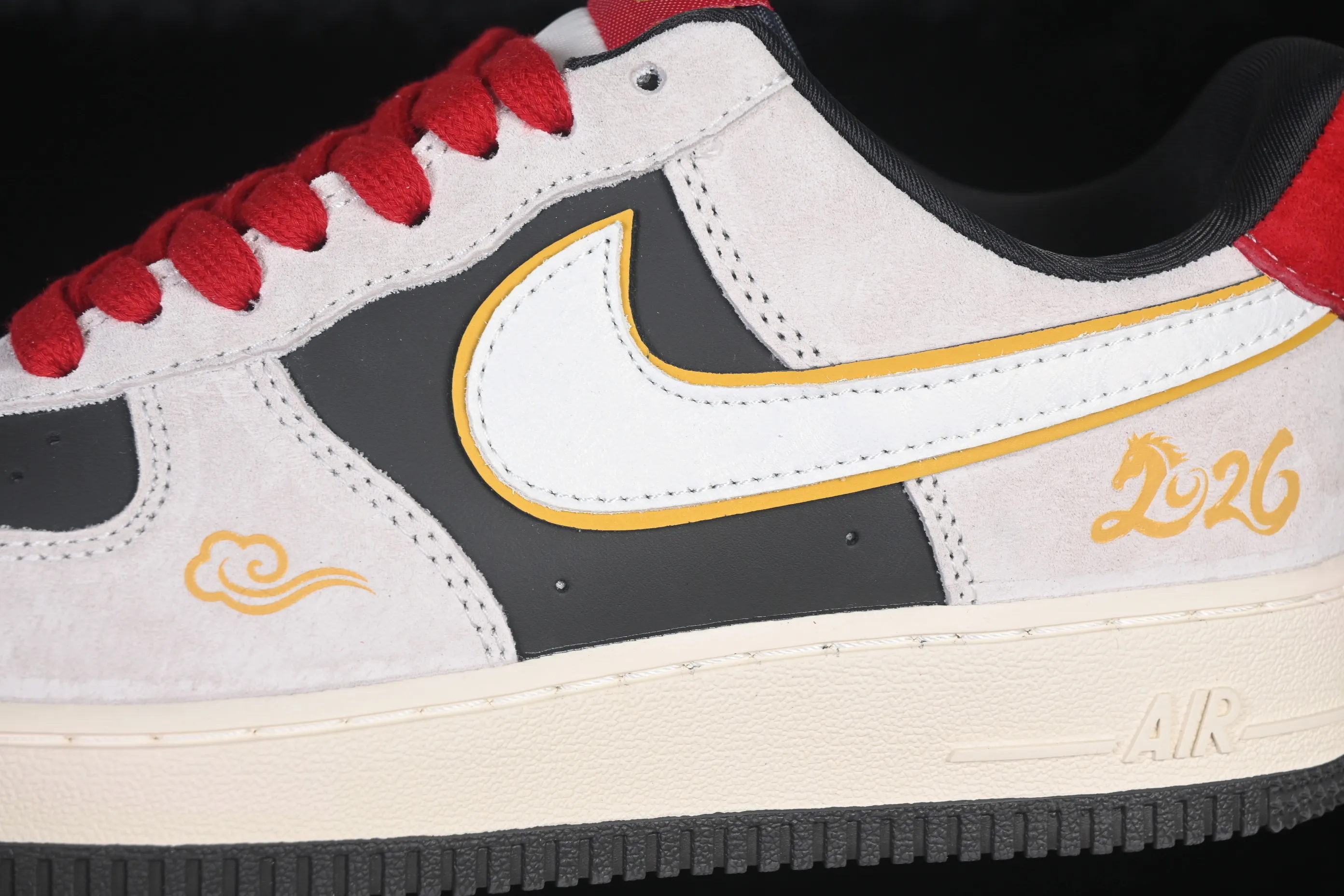 All Categories Nk Air Force 1 Air Force Series Nk Air Force 1 Low Air Force Low Nike Air Force 1'07 Low Year of the Horse limited edition white and gray Chinese style Air Force 1 low-top casual sneakers KD1688-006